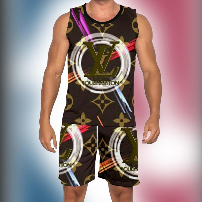 New 2025 – L Luxury Brand Premium Tanktop & Shorts Outfit For Men -Max012564